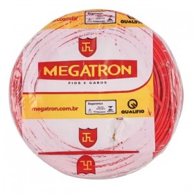 Fio Cabo Flexível 4mm2 750V Vermelho Rolo C/100M Megatron
