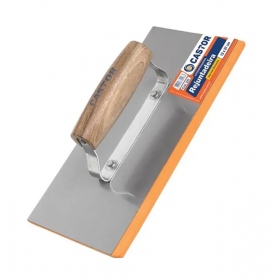 Desempenadeira de Aço com Borracha 12x27cm p/ Rejunte Castor