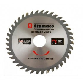 Disco de Serra Vídea p/ Madeira  4 3/8" 110mm 40 Dentes Stamaco