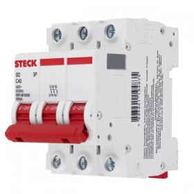 Disjuntor Tripolar DIN Curva C 40A Steck