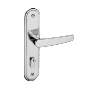 Fechadura P/ Porta de Entrada Cromada 40mm c/ Espelho Concept Pado