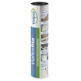 Fita Impermeabilizante Multiuso Alumínio Viaflex 94cm x 10m 1mm Viapol