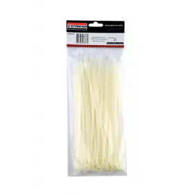 Abraçadeira De Nylon Branca 200mm X 3,6mm Pacote 100 Peças Starfer