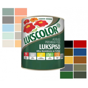 Tinta p/ Piso Acrílico Premium Plus Lukspiso Preto 0,9L Lukscolor