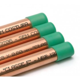 Tubo Cobre Classe E p/ Água 22mm 3/4" 1m Eluma