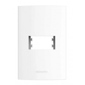 Placa 4x2 c/ Suporte 1 Posto Horizontal Branco Inova Pro Alumbra