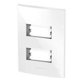 Placa 4x2 c/ Suporte 2 Postos Separados Branco 85001 Inova Pro Alumbra