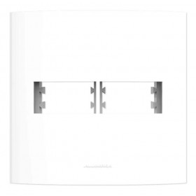 Placa 4x4 c/ Suporte 1 + 1 Postos Branco 85004 Inova Pro Alumbra