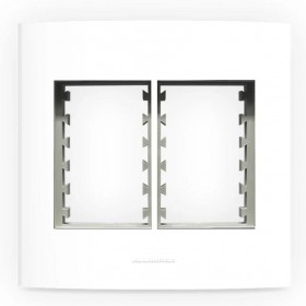 Placa 4x4 c/ Suporte 3 + 3 Postos Branco 85006 Inova Pro  Alumbra