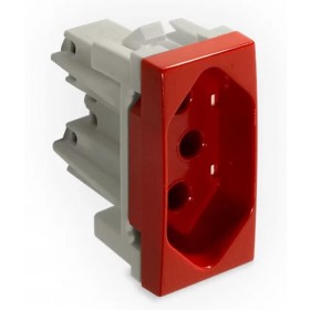 Módulo Tomada 2P+T NBR 20A Vermelho 85022 Inova Pro Alumbra