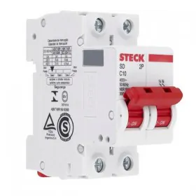 Disjuntor Bipolar DIN Curva C 10A Steck