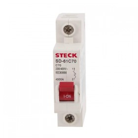 Disjuntor Unipolar DIN Curva C 70A Steck