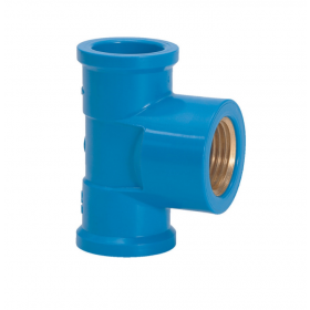 Tê Azul Soldável Bucha Redução Latão 25mm x 1/2" Amanco