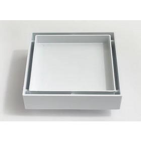 Ralo Oculto / Invisível c/ Encaixe Universal 13x13cm Branco White P&A