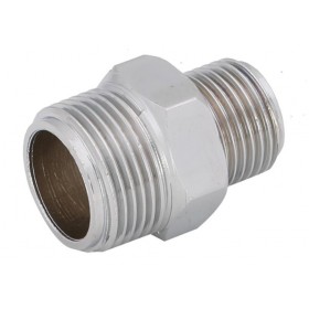 Niple Duplo Latão Cromado de Redução 3/4" x 1/2" Rieti