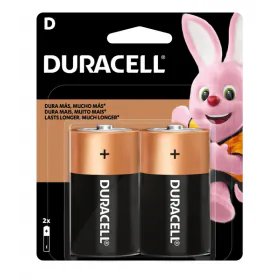 Pilha Bateria Alcalina Grande Tipo D c/ 02 Unidades Duracell