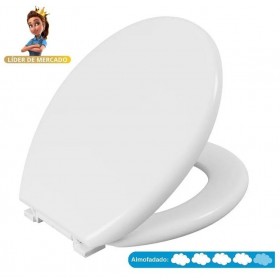 Assento Sanitário Oval Almofadado Branco Astra