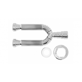 Sifão Tubo Extensivo Duplo Universal 72cm Cromado c/ Porca Blukit