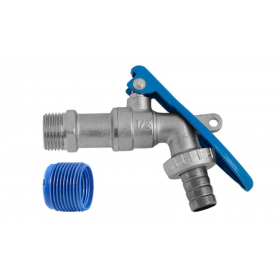 Torneira Esfera Reforçada p/ Jardim 1/4 Volta c/ Trava e Bico Blukit
