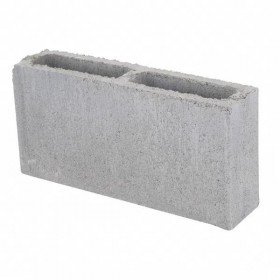 Bloco De Cimento / Concreto Vedação com Fundo 09X19X39 cm