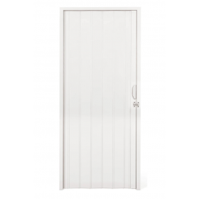 Porta Sanfonada em PVC Branco Neve 2,10m x 0,60m Plasflex