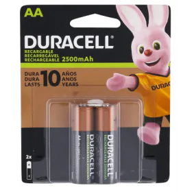 Pilha Bateria Alcalina Pequena Tipo AA c/ 02 Unidades Duracell