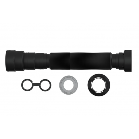 Sifão Tubo Extensivo Universal 72cm Preto c/ Canopla Blukit