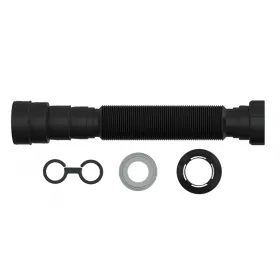 Sifão Tubo Extensivo Universal 72cm Preto c/ Canopla Blukit