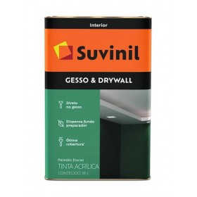 Tinta Acrílica p/ Gesso e Drywall Branco Fosco 18L Suvinil