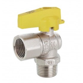 Válvula Esfera Angular 90 Graus Gás Macho / Fêmea BSP 1/2" Emmeti