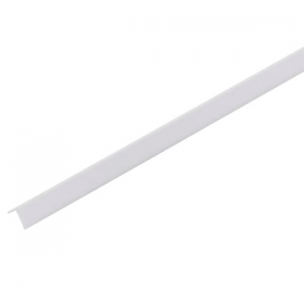 Cantoneira Tipo L Sobrepor Abas Iguais para Parede Alumínio Branca 3m x 1/2" (1,27cm) Metalkit