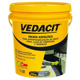 Massa Asfáltica / Manta Asfáltica Líquida p/ Reparos 20kg Vedacit