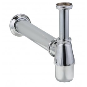 Sifão p/ Pia de Cozinha Rígido Metal Cromado 1.1/2" x 2" Rieti