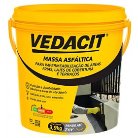 Massa Asfáltica / Manta Asfáltica Líquida p/ Reparos 3,9kg Vedacit