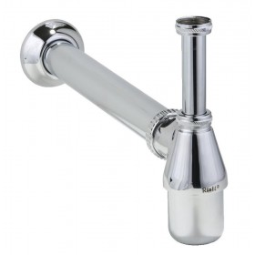 Sifão p/ Pia Lavatório Rígido Metal Cromado 1"x 1.1/2" 30cm Rieti
