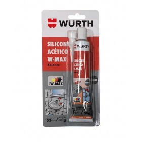 Adesivo Silicone Acético Premium Branco 50g / 53ml W-Max Wurth