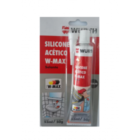 Adesivo Silicone Acético Premium Incolor 50g / 53ml W-Max Wurth