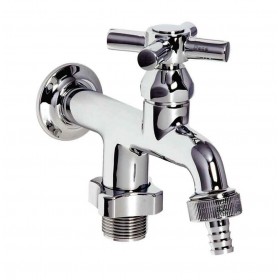 Torneira Tanque Parede c/ Derivação p/ Máquina Cromada Izy Deca