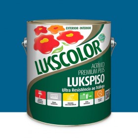 Tinta p/ Piso Acrílico Premium Plus Lukspiso Azul 3,6L Lukscolor