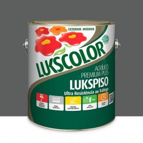 Tinta Piso Acrílico Premium Plus Lukspiso Cinza Chumbo 3,6L Lukscolor