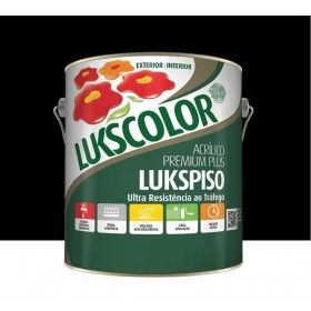 Tinta p/ Piso Acrílico Premium Plus Lukspiso Preto 3,6L Lukscolor