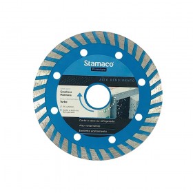 Disco de Corte Diamantado Premium Turbo Alto Rendimento 4 3/8" Stamaco