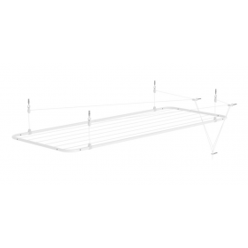 Varal de Teto Reforçado Retrátil Branco 140cm x 56cm VTB14056 Brasforma