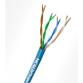 Cabo Rede LAN 100% Cobre UTP Cat5e 4 x 24AWG por Metro Megatron