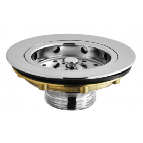 Válvula Americana Metal Reforçada p/ Pia Cozinha 4.1/2" Rieti