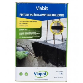 Pintura Asfáltica Impermeabilizante e Primer 18L Viabit Viapol