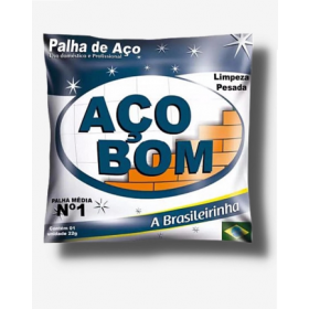 Palha de Aço Média Número 1 Aço Bom