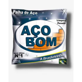 Palha de Aço Média Número 1 Aço Bom