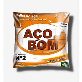 Palha de Aço Grossa Número 2 Aço Bom