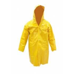 Capa De Chuva Amarela Forrada Fit PVC Tamanho G Plastcor